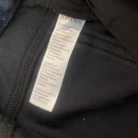 Spanx Womens Blue Leopard Print Medium Wash Regular Fit Jegging Jeans Size Small - Picture 8 of 8